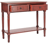 Safavieh Samantha Console Red Wood Water Based Paint Pine Aluminum Alloy AMH5710E 683726307624