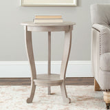 Safavieh Mary Side Table Vintage Grey Wood Water Based Paint Pine AMH5711A 683726471394