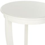 Safavieh Mary Side Table Distressed Cream Wood Water Based Paint Pine AMH5711C 683726471417