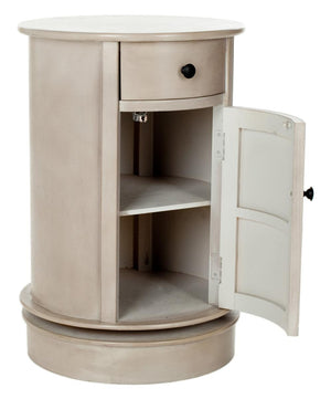 Safavieh Tabitha Accent Table Vintage Grey Wood Water Based Paint Pine Aluminum Alloy AMH5712A 683726471448