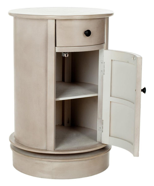 Safavieh Tabitha Accent Table Vintage Grey Wood Water Based Paint Pine Aluminum Alloy AMH5712A 683726471448