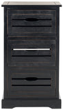 Safavieh Samara Cabinet Black Wood Water Based Paint Pine AMH5713B 683726403746