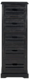 Safavieh Sarina Cabinet Distressed Black Wood Water Based Paint Pine AMH5714B 683726403814