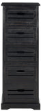 Safavieh Sarina Cabinet Distressed Black Wood Water Based Paint Pine AMH5714B 683726403814