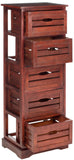 Safavieh Sarina Cabinet Cherry Wood Water Based Paint Pine AMH5714D 683726403838