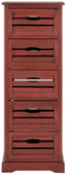 Safavieh Sarina Cabinet Red Wood Water Based Paint Pine AMH5714E 683726307662