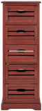 Safavieh Sarina Cabinet Red Wood Water Based Paint Pine AMH5714E 683726307662