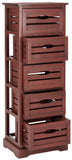 Safavieh Sarina Cabinet Red Wood Water Based Paint Pine AMH5714E 683726307662