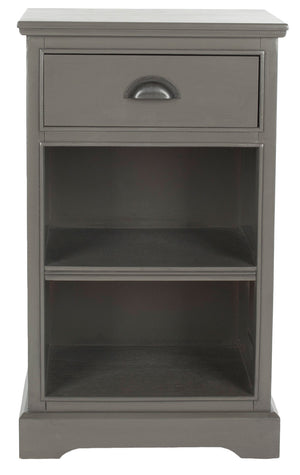 Safavieh Griffin Side Table Grey Wood Water Based Paint Pine MDF Veneer Aluminum Alloy AMH5719A 683726134947