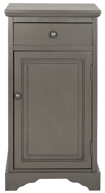 Safavieh Jett Cabinet Storage Grey Wood Water Based Paint Pine MDF Veneer Aluminum Alloy AMH5722A 683726135166