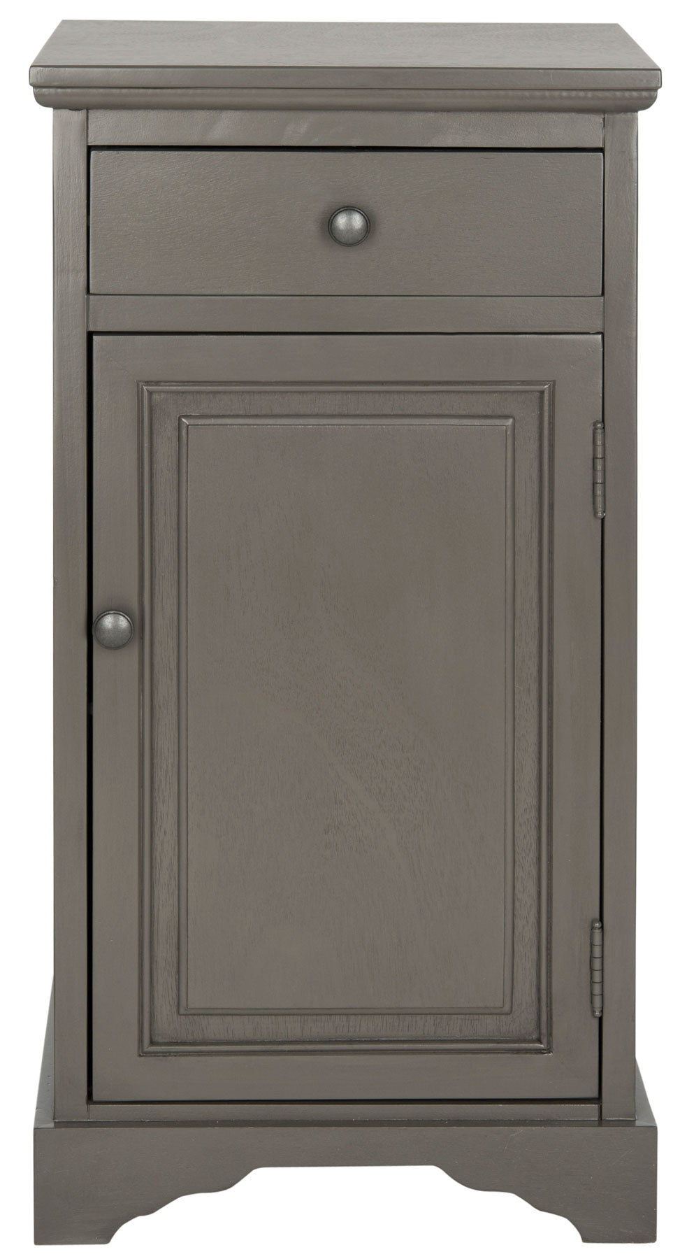 Safavieh Jett Cabinet Storage Grey Wood Water Based Paint Pine MDF Veneer Aluminum Alloy AMH5722A 683726135166