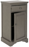 Safavieh Jett Cabinet Storage Grey Wood Water Based Paint Pine MDF Veneer Aluminum Alloy AMH5722A 683726135166