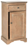 Safavieh Jett Cabinet Storage Washed Natural Pine Wood Water Based Paint MDF Veneer Aluminum Alloy AMH5722B 683726135173