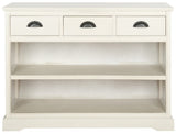 Safavieh Prudence Bookshelf Unit White Wood Water Based Paint Pine MDF Veneer Aluminum Alloy AMH5727B 683726135449