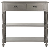 Safavieh Salem Console Table Storage Grey Wood Water Based Paint Pine MDF Veneer Aluminum Alloy AMH5732A 683726135586