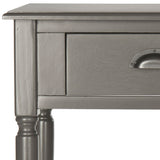 Safavieh Salem Console Table Storage Grey Wood Water Based Paint Pine MDF Veneer Aluminum Alloy AMH5732A 683726135586