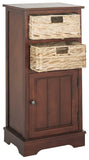 Safavieh Connery Cabinet Cherry Wood Water Based Paint Pine Aluminum Alloy AMH5742C 889048039094