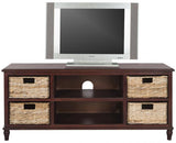 Safavieh Rooney Entertainment Unit Cherry Wood Water Based Paint Pine AMH5745C 889048039261