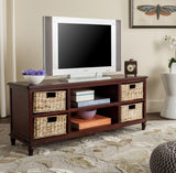 Safavieh Rooney Entertainment Unit Cherry Wood Water Based Paint Pine AMH5745C 889048039261