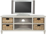 Safavieh Rooney Entertainment Unit Vintage Grey Wood Water Based Paint Pine AMH5745D 889048039278