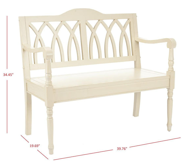 Safavieh Benjamin Bench Barley Wood NC Coating Poplar AMH6500A 683726572978