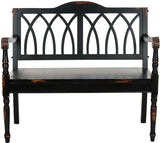 Safavieh Benjamin Bench Distressed Black Wood NC Coating Pine AMH6500B 683726740773