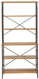 Safavieh Brooke Etagere 6 Tier Antique Pewter Brown Pine Wood NC Coating Fir Iron AMH6508A 683726743279