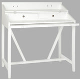 Safavieh Wyatt Writing Desk Pull Out White Wood NC Coating Poplar ZiNC Alloy AMH6509D 683726529781