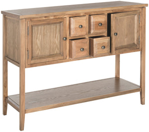 Safavieh Charlotte Sideboard Storage Oak Wood NC Coating Elm Pine ZiNC Alloy AMH6517A 683726743859