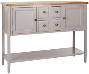 Safavieh Charlotte Sideboard Storage Quartz Grey Oak Wood NC Coating Elm Pine ZiNC Alloy AMH6517C 683726529927