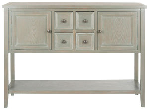 Safavieh Charlotte Sideboard Storage French Grey Wood NC Coating Elm Pine ZiNC Alloy AMH6517E 683726662723