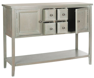 Safavieh Charlotte Sideboard Storage French Grey Wood NC Coating Elm Pine ZiNC Alloy AMH6517E 683726662723