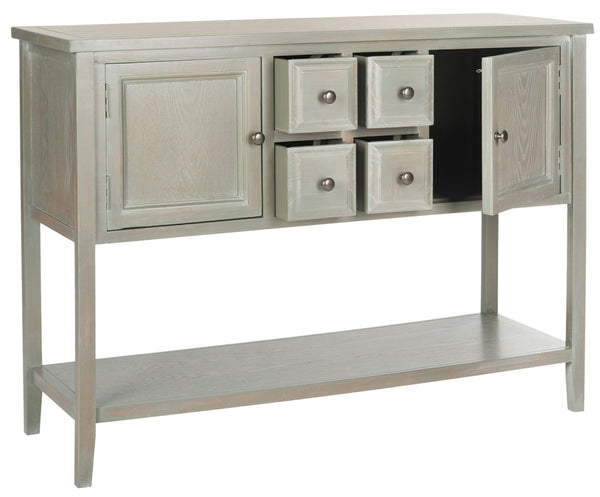 Safavieh Charlotte Sideboard Storage French Grey Wood NC Coating Elm Pine ZiNC Alloy AMH6517E 683726662723