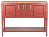Safavieh Charlotte Sideboard Storage Egyptian Red Oak Wood NC Coating Elm Pine ZiNC Alloy AMH6517F 683726662754