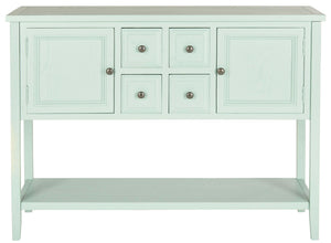 Safavieh Charlotte Sideboard Storage Aqua Smoke Wood NC Coating MDF Pine ZiNC Alloy AMH6517H 683726708452