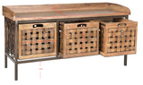 Safavieh Isaac Storage Bench Oak Elm Wood+Mdf/Ca Foam AMH6530E 683726708575