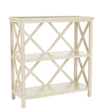 Safavieh Liam Bookcase Open Distressed Ivory Pine Wood AMH6536A 683726744337
