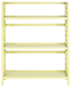 Safavieh Natalie Bookcase Low Avocado Green Elm Wood Iron AMH6565E 683726708698