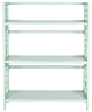 Safavieh Natalie Bookcase Low Celadon Elm Wood Iron AMH6565F 683726708711