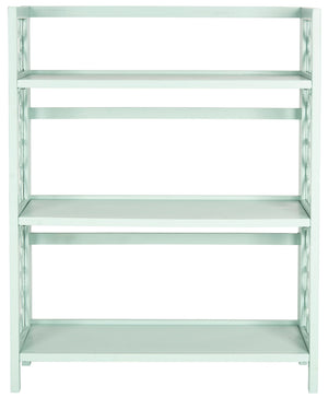 Safavieh Natalie Bookcase Low Celadon Elm Wood Iron AMH6565F 683726708711