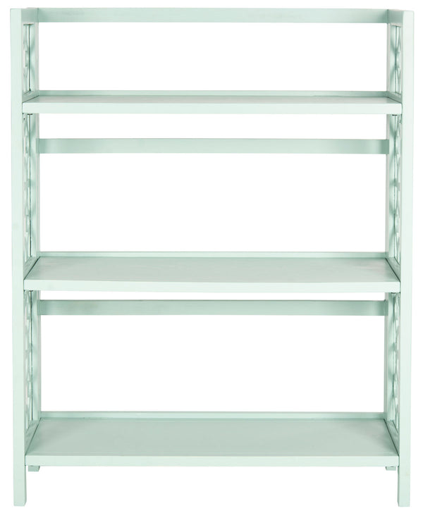 Safavieh Natalie Bookcase Low Celadon Elm Wood Iron AMH6565F 683726708711
