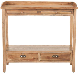 Safavieh Peter Console Oak Wood NC Coating Elm AMH6571A 683726403272