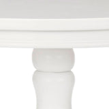 Safavieh Vivienne Side Table Round Top White Wood NC Coating Poplar AMH6579C 683726432357