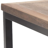 Safavieh Dennis Side Table Wood Top Oak NC Coating Elm Iron AMH6587A 683726403456