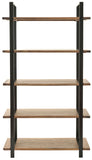 Safavieh Scott Etagere 5 Tier Oak Wood NC Coating Elm Iron AMH6590A 683726403487