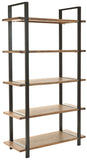 Safavieh Scott Etagere 5 Tier Oak Wood NC Coating Elm Iron AMH6590A 683726403487