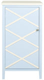 Cary Cabinet Small Light Blue and White Poplar Wood