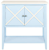 Polly Sideboard Light Blue and White Poplar Wood