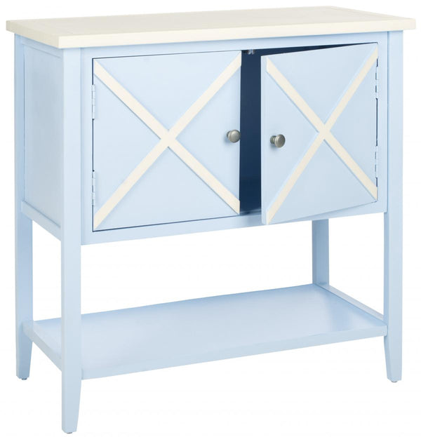 Safavieh Polly Sideboard Light Blue and White Poplar Wood AMH6599B 683726140993