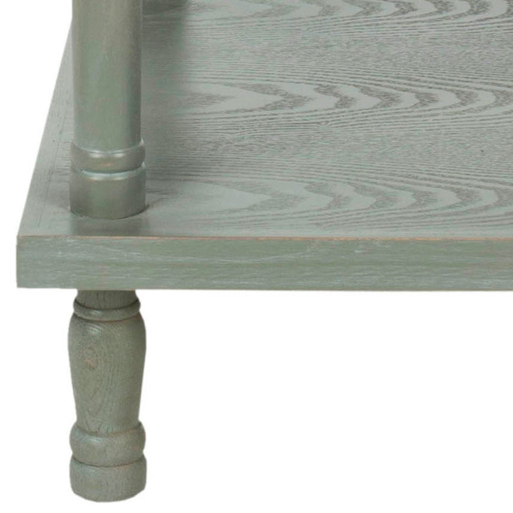 Safavieh Esmeralda Side Table 3 Tier French Grey Wood NC Coating Elm AMH6602B 683726141136